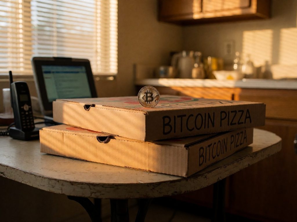 The 2010 pizza trade and modern bitcoin value