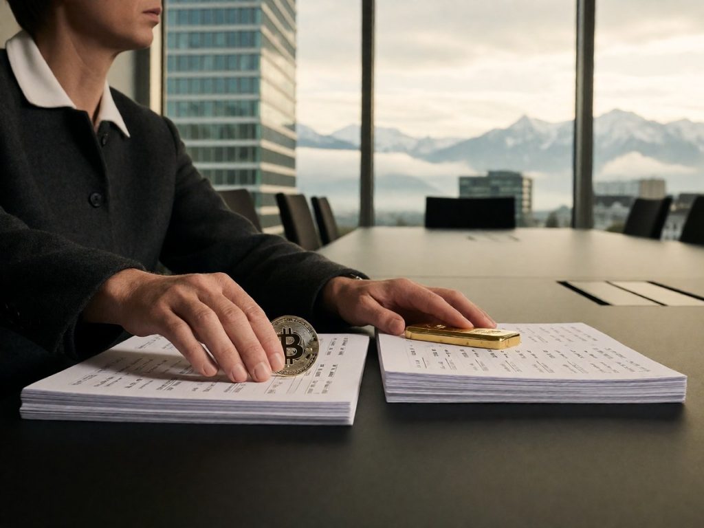 Bitcoin vs gold: Swiss pension allocation and market trends